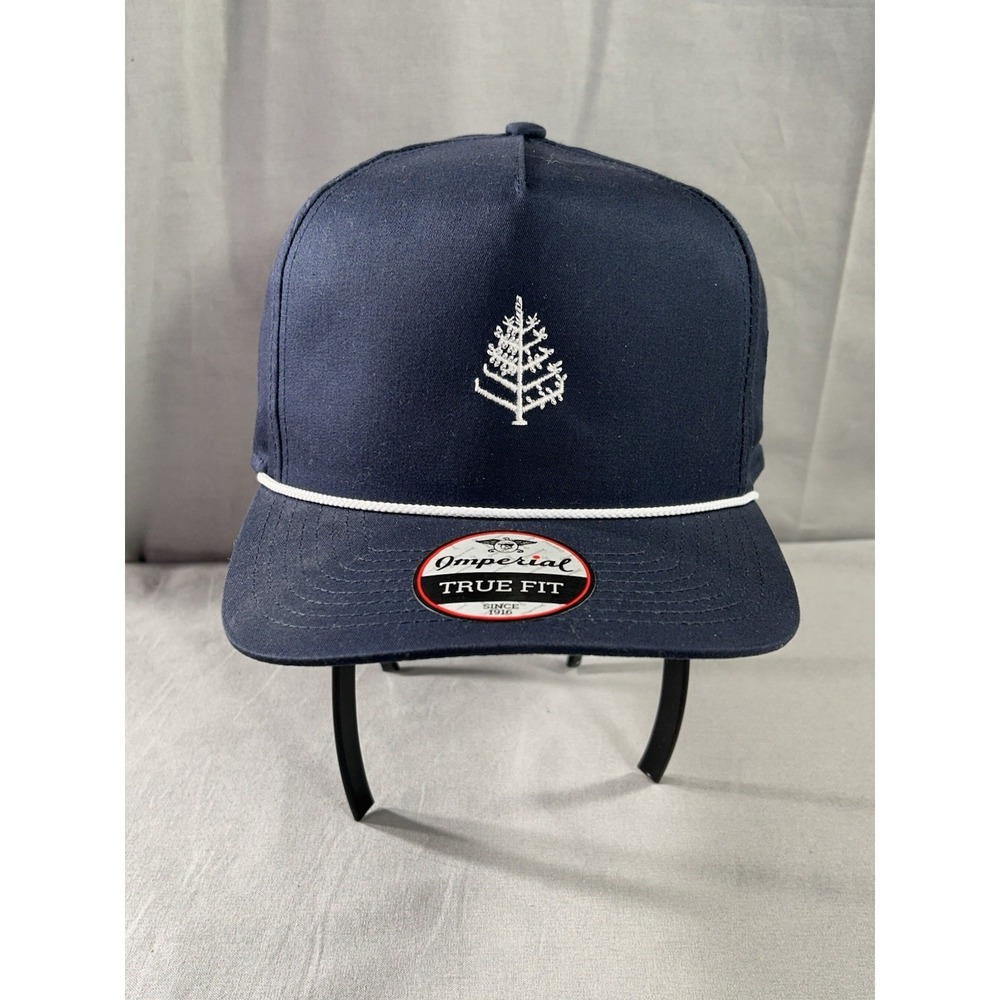 Imperial Navy Blue Rope Golf SnapBack Hat OS With Embroidered Tree
